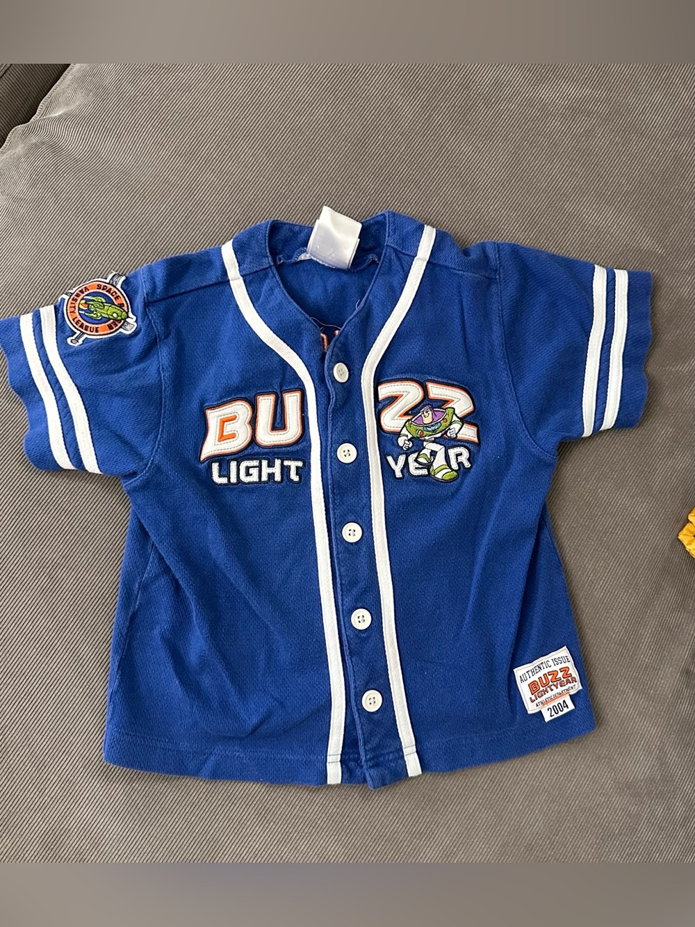 Vintage Authentic Toy Story Disney 2004 Buzz Lightyear Jersey Boys Size XS